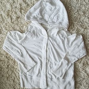 White cropped sweater